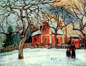 カミーユ・ピサロ Painting - 栗の木 ルーブシエンヌ 冬 1872 カミーユ ピサロ